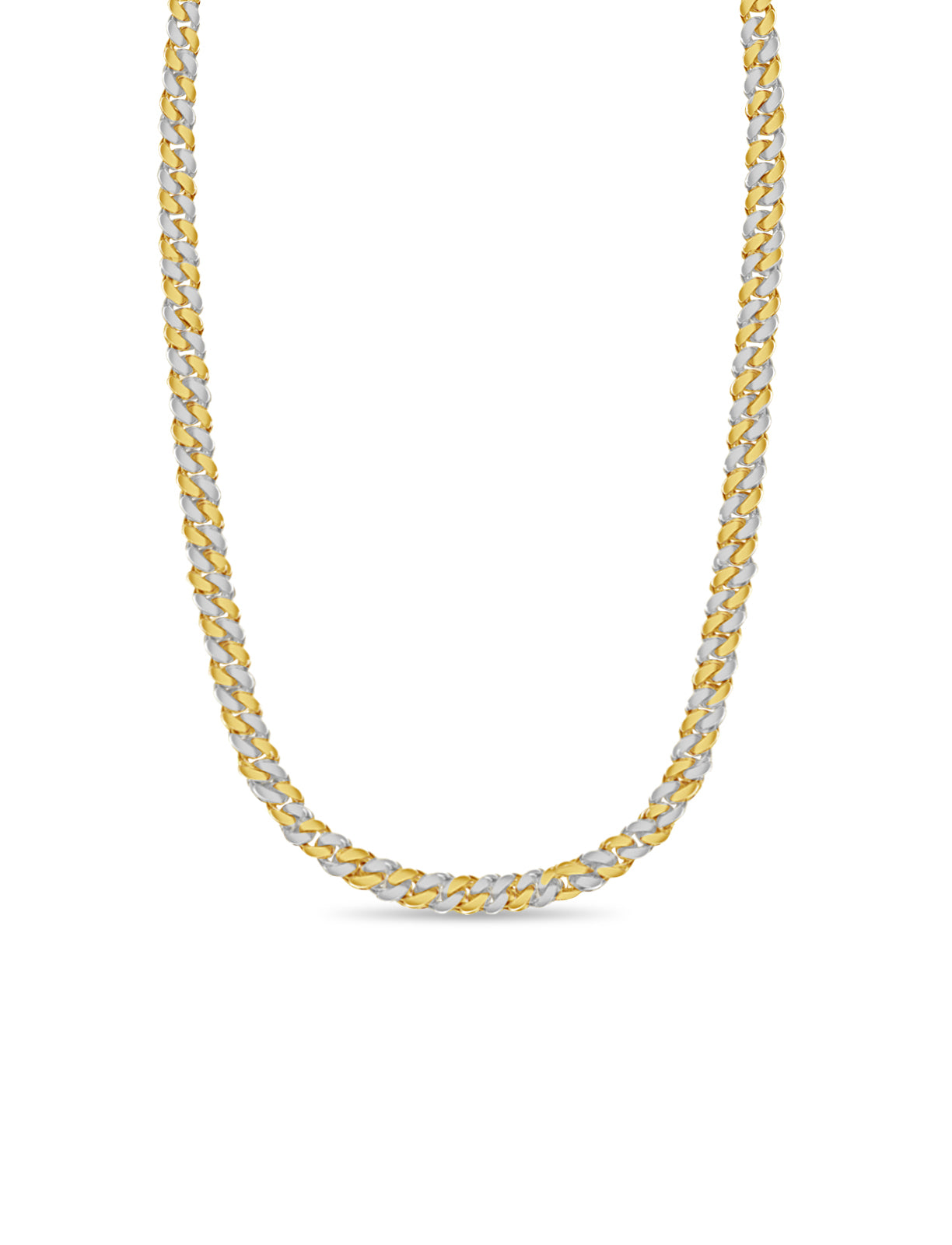 Miami Cuban Solid White/Yellow/Rose Gold Handmade Necklace , 13mm, 16-30 Inch