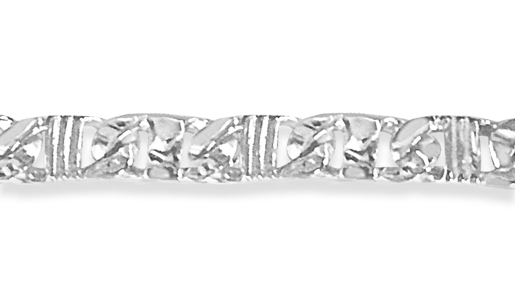Anchor Mariner Solid White/Yellow/Rose Gold Handmade Bracelet , 6mm, 6.5-10 Inch