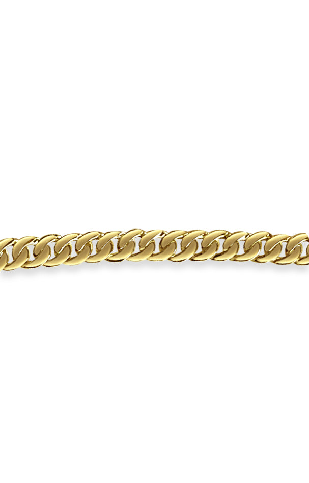 Curb Solid White/Yellow/Rose Gold Handmade Bracelet , 10mm, 6.5-10 Inch