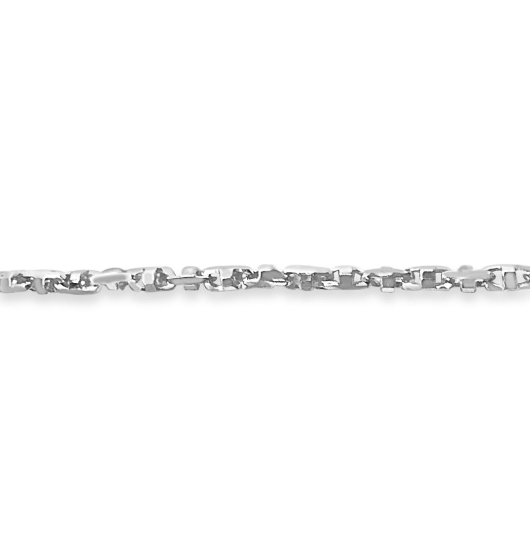 Anchor Mariner Solid White/Yellow/Rose Gold Handmade Bracelet , 5mm, 6.5-10 Inch