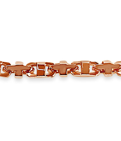 Anchor Mariner Solid White/Yellow/Rose Gold Handmade Bracelet , 11mm, 6.5-10 Inch