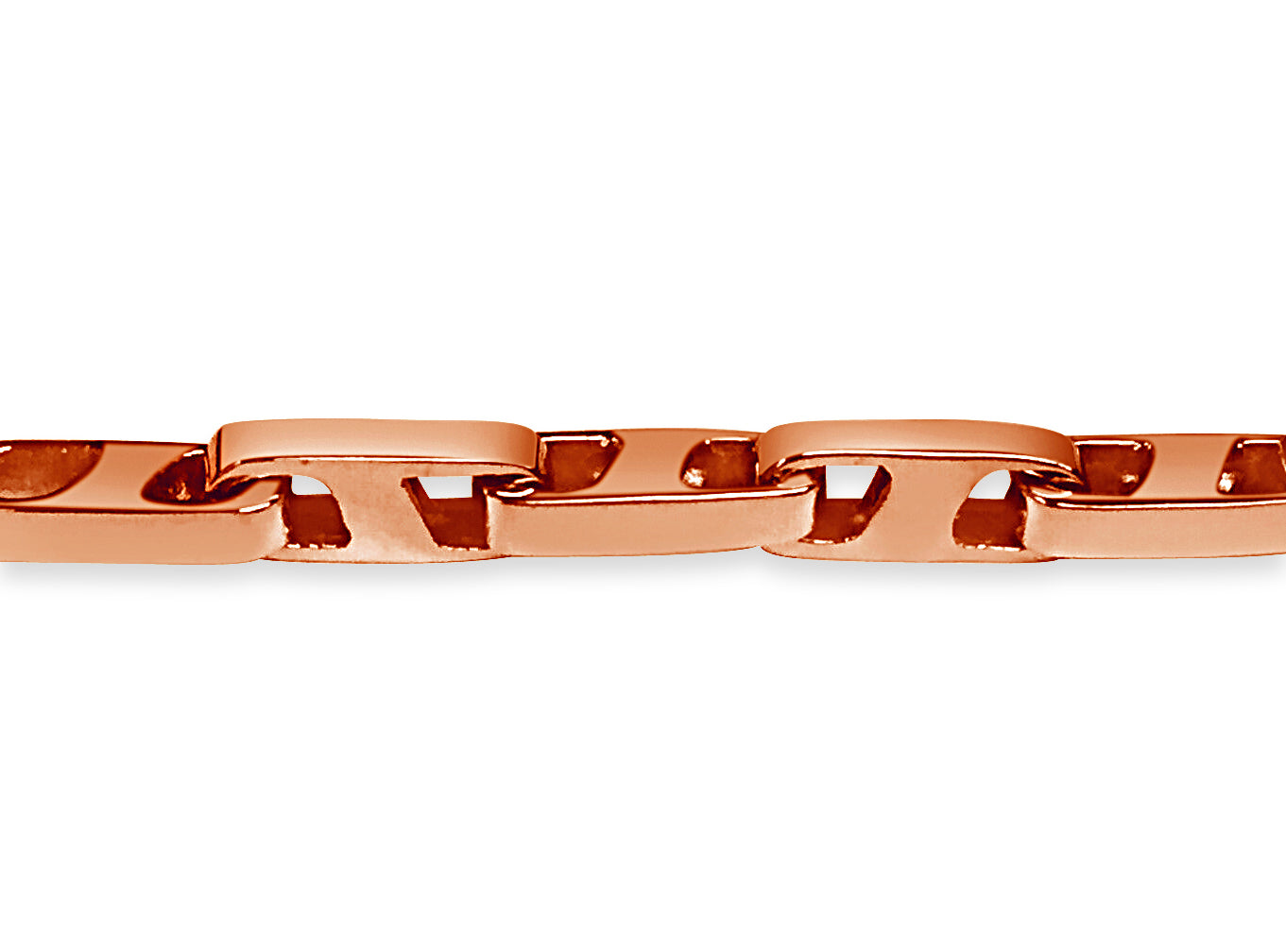 Buckle Solid White/Yellow/Rose Gold Handmade Bracelet , 5mm, 6.5-10 Inch