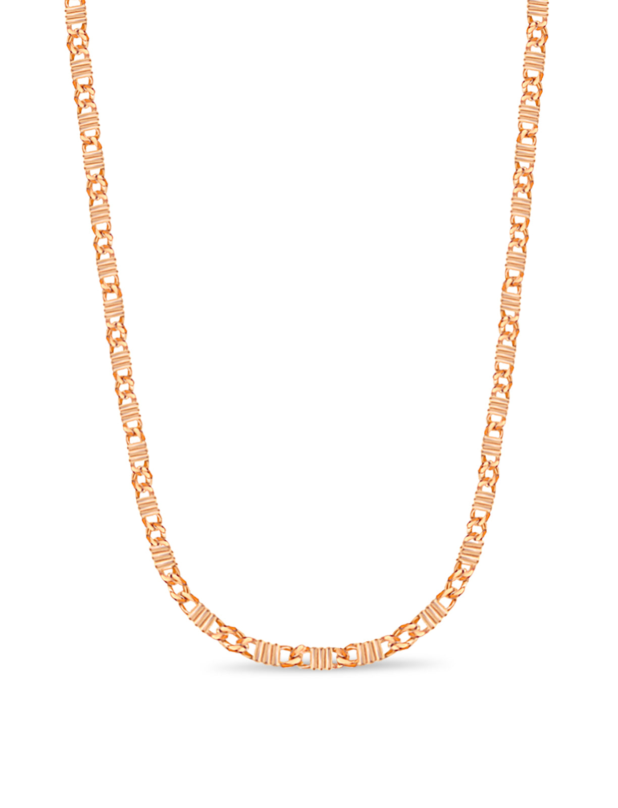 Curb Solid White/Yellow/Rose Gold Handmade Necklace , 9mm, 16-30 Inch