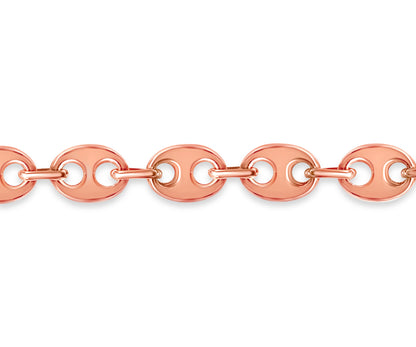 Mariner Solid White/Yellow/Rose Gold Handmade Necklace , 9mm, 16-30 Inch