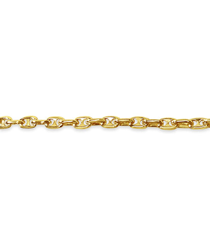 Anchor Mariner Solid White/Yellow/Rose Gold Handmade Bracelet , 5mm, 6.5-10 Inch