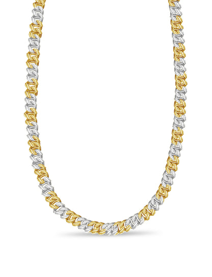 Mariner Solid White/Yellow/Rose Gold Handmade Necklace , 9mm, 16-30 Inch