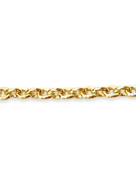 Fancy Rolo Solid White/Yellow/Rose Gold Handmade Bracelet , 7mm, 6.5-10 Inch