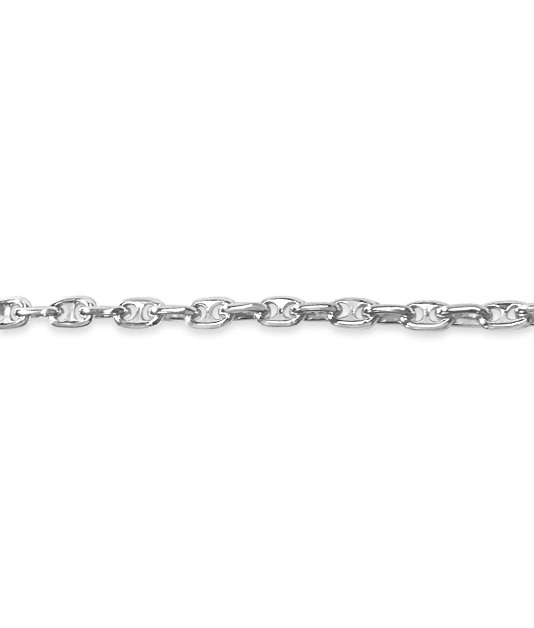Anchor Mariner Solid White/Yellow/Rose Gold Handmade Bracelet , 5mm, 6.5-10 Inch