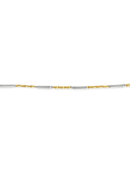 Cylinder Tube Solid White/Yellow/Rose Gold Handmade Bracelet , 4mm, 6.5-10 Inch