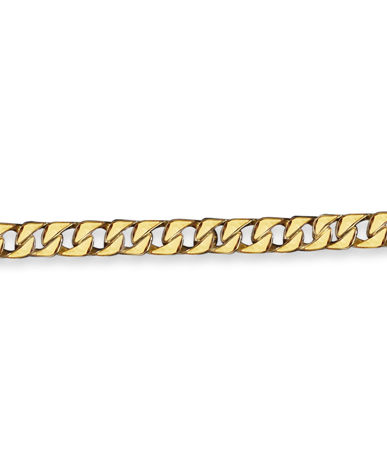 Curb Solid White/Yellow/Rose Gold Handmade Bracelet , 9mm, 6.5-10 Inch