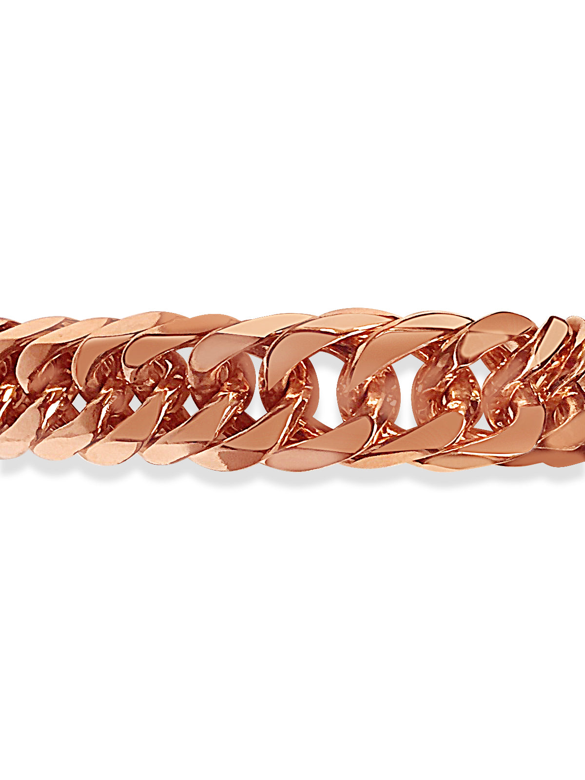 Curb Solid White/Yellow/Rose Gold Handmade Bracelet , 16mm, 6.5-10 Inch