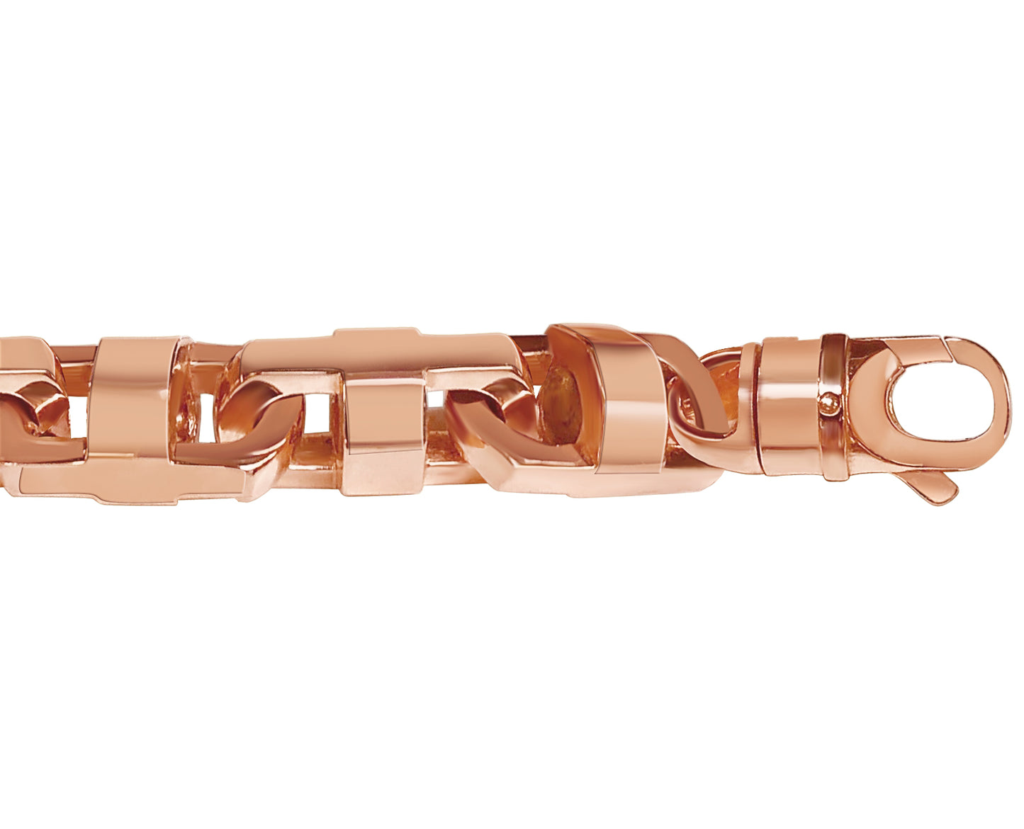 Anchor Mariner Solid White/Yellow/Rose Gold Handmade Bracelet , 15mm, 6.5-10 Inch