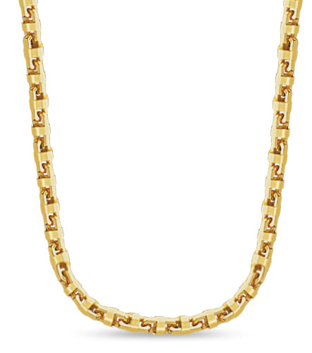 Anchor Mariner Solid White/Yellow/Rose Gold Handmade Necklace , 12mm, 16-30 Inch