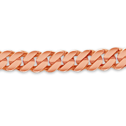 Miami Cuban Solid White/Yellow/Rose Gold Handmade Bracelet , 8mm, 6.5-10 Inch