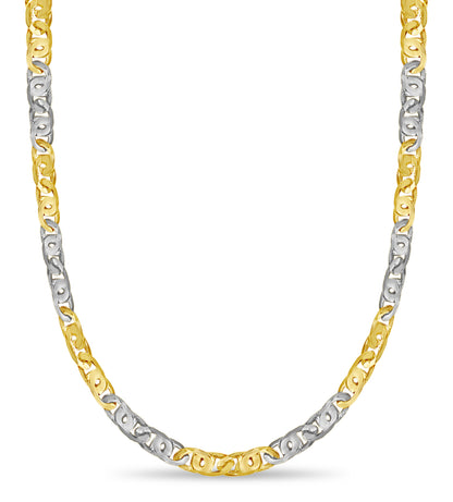 Tiger Eye Solid White/Yellow/Rose Gold Handmade Necklace , 11mm, 16-30 Inch