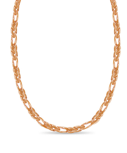 Figaro Solid White/Yellow/Rose Gold Handmade Necklace , 16mm, 16-30 Inch