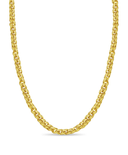 Curb Solid White/Yellow/Rose Gold Handmade Necklace , 15mm, 16-30 Inch