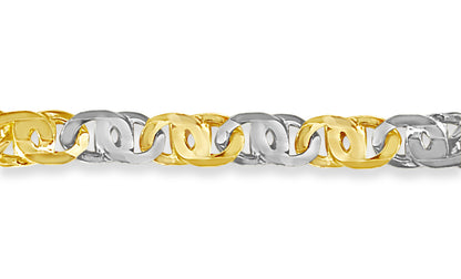 Tiger Eye Solid White/Yellow/Rose Gold Handmade Bracelet , 11mm, 6.5-10 Inch