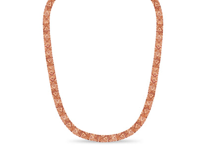 Nugget Solid White/Yellow/Rose Gold Handmade Necklace , 11mm, 16-30 Inch