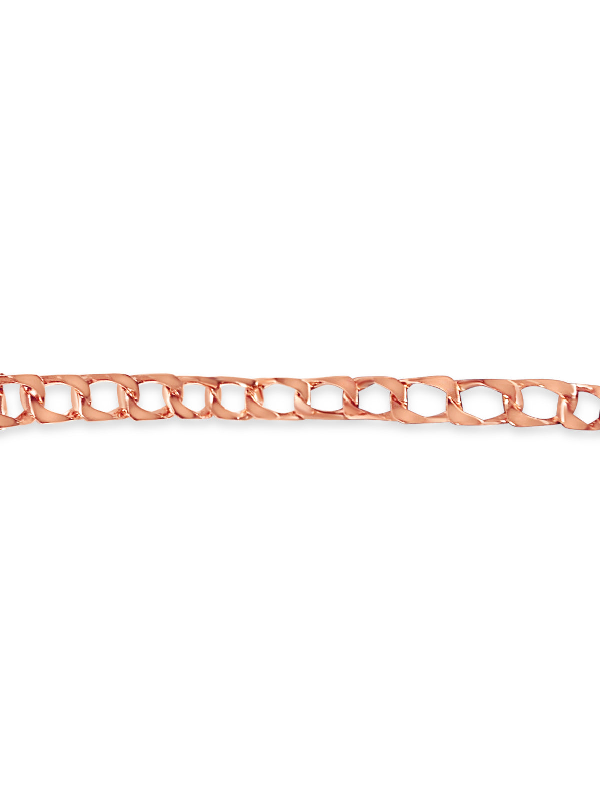 Curb Solid White/Yellow/Rose Gold Handmade Bracelet , 10mm, 6.5-10 Inch