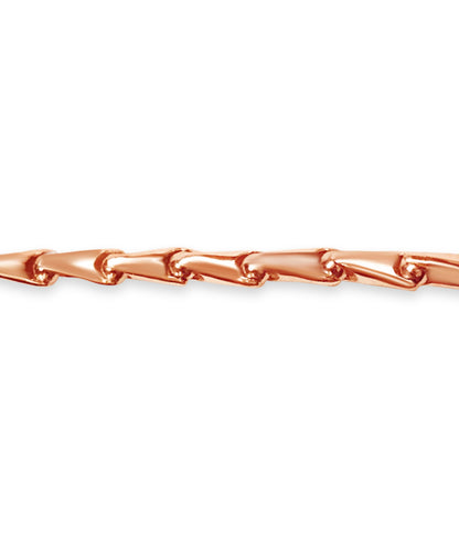 Cylinder Tube Solid White/Yellow/Rose Gold Handmade Bracelet , 7mm, 6.5-10 Inch