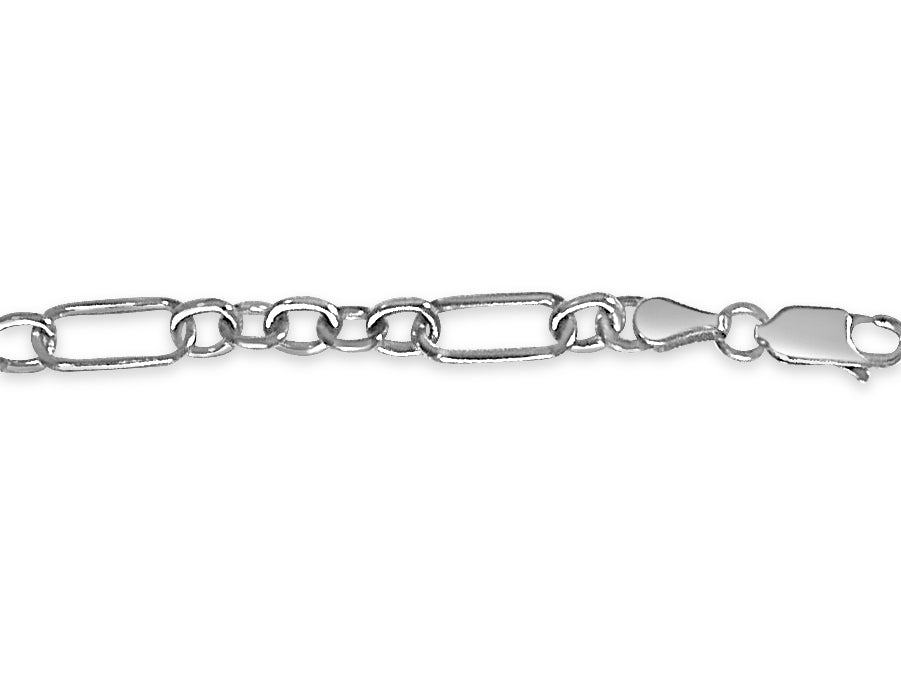 Curb Solid White/Yellow/Rose Gold Handmade Bracelet , 6mm, 6.5-10 Inch