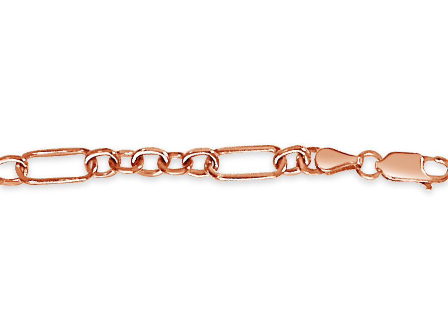 Curb Solid White/Yellow/Rose Gold Handmade Bracelet , 6mm, 6.5-10 Inch