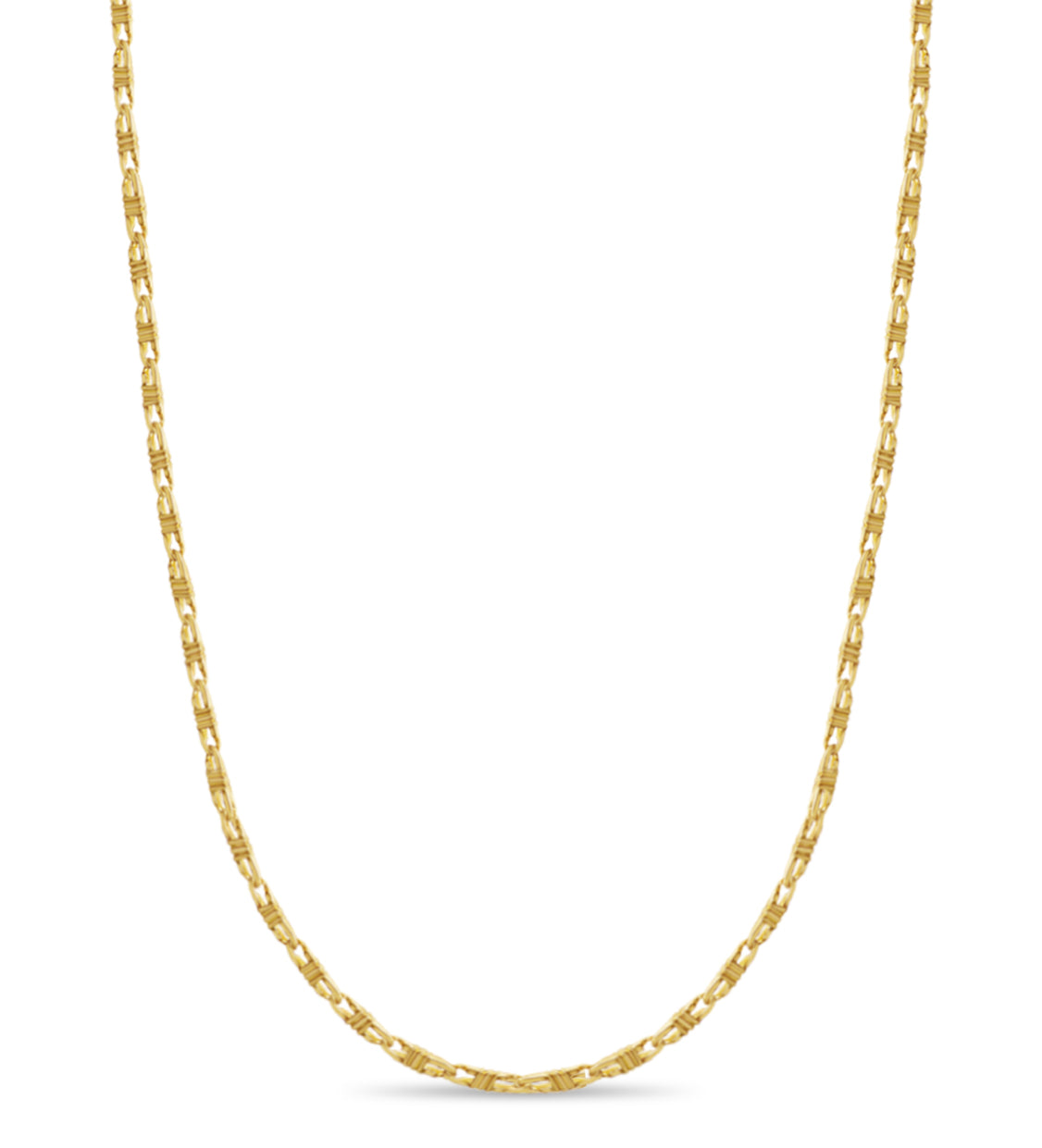 Anchor Mariner Solid White/Yellow/Rose Gold Handmade Necklace , 6mm, 16-30 Inch