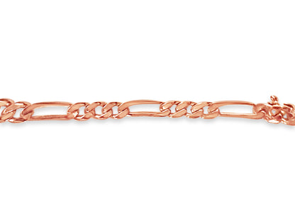 Figaro Solid White/Yellow/Rose Gold Handmade Necklace , 5mm, 16-30 Inch