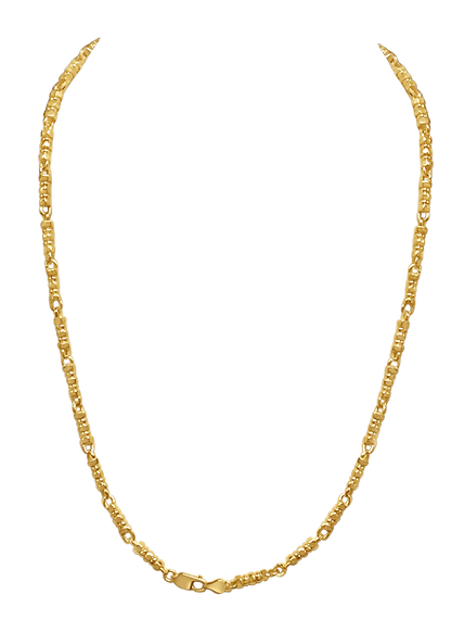 Bead Solid White/Yellow/Rose Gold Handmade Necklace , 5mm, 16-30 Inch