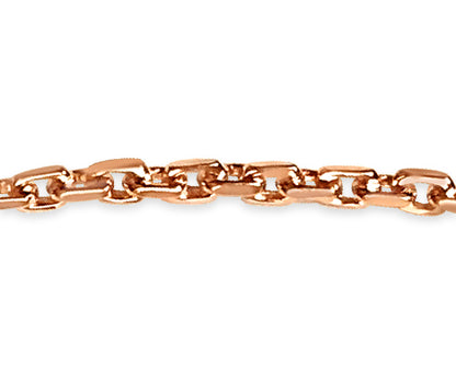 Fancy Rolo Solid White/Yellow/Rose Gold Handmade Bracelet , 7mm, 6.5-10 Inch