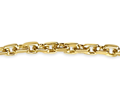 Fancy Rolo Solid White/Yellow/Rose Gold Handmade Necklace , 7mm, 16-30 Inch