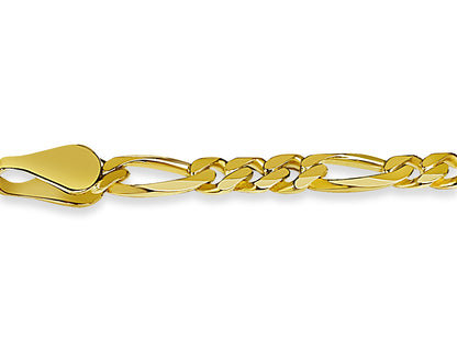 Figaro Solid White/Yellow/Rose Gold Handmade Necklace , 5mm, 16-30 Inch