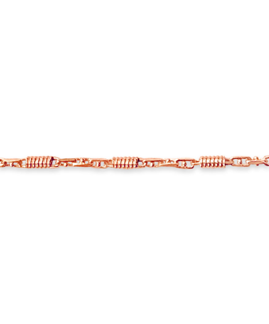 Spiral Tube Solid White/Yellow/Rose Gold Handmade Bracelet , 5mm, 6.5-10 Inch