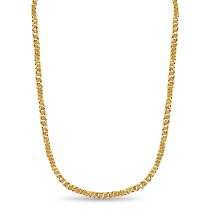 Curb Solid White/Yellow/Rose Gold Handmade Necklace , 15mm, 16-30 Inch