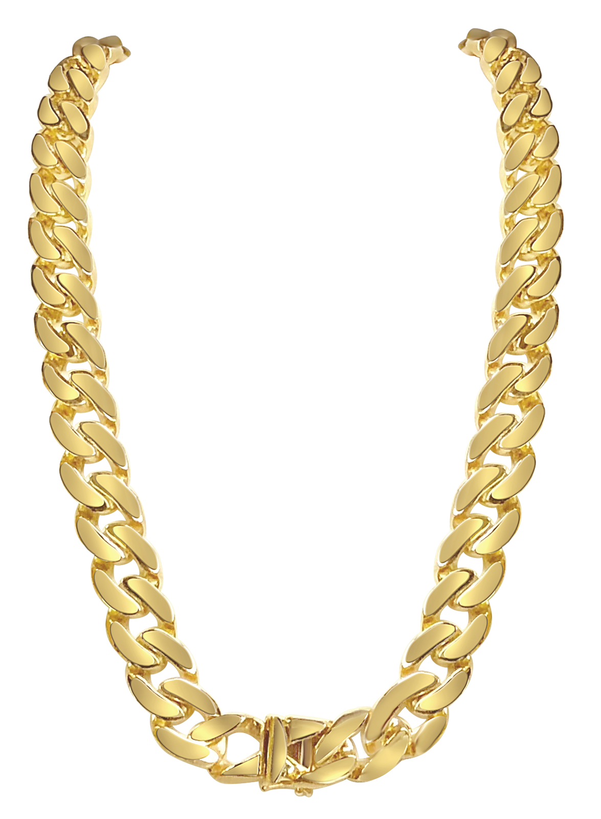 Miami Cuban Solid White/Yellow/Rose Gold Handmade Necklace , 16mm, 16-30 Inch