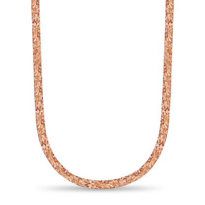 Nugget Solid White/Yellow/Rose Gold Handmade Necklace , 17mm, 16-30 Inch