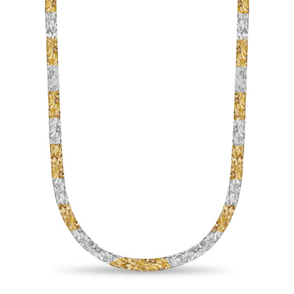 Nugget Solid White/Yellow/Rose Gold Handmade Necklace , 17mm, 16-30 Inch