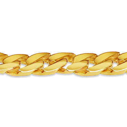 Curb Solid White/Yellow/Rose Gold Handmade Bracelet , 16mm, 6.5-10 Inch