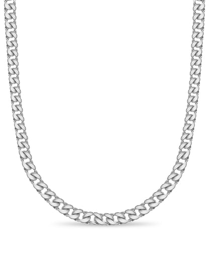 Curb Solid White/Yellow/Rose Gold Handmade Necklace , 20mm, 16-30 Inch