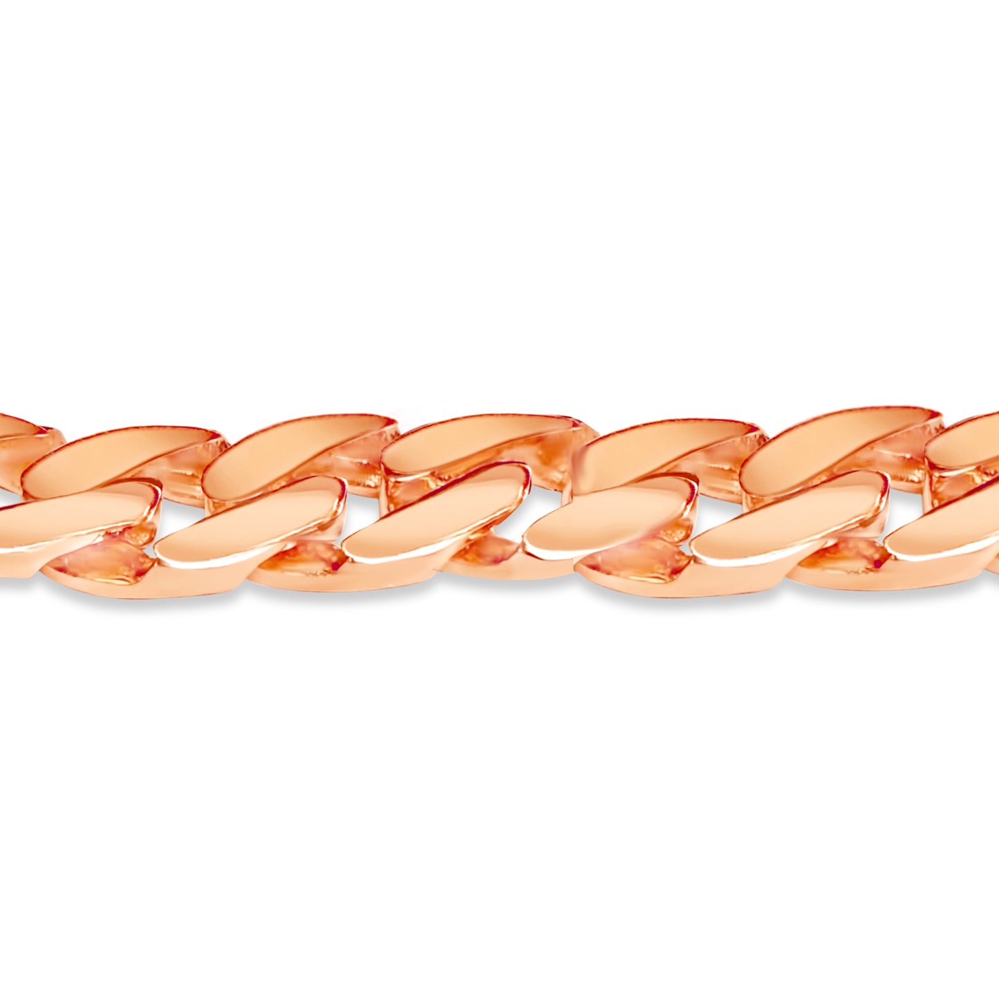 Curb Solid White/Yellow/Rose Gold Handmade Necklace , 16mm, 16-30 Inch