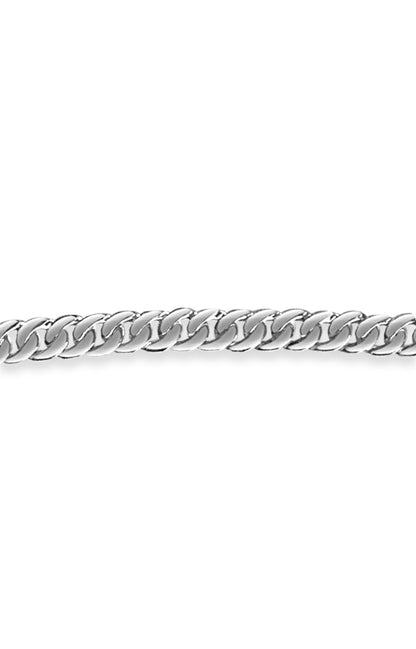 Curb Solid White/Yellow/Rose Gold Handmade Bracelet , 10mm, 6.5-10 Inch