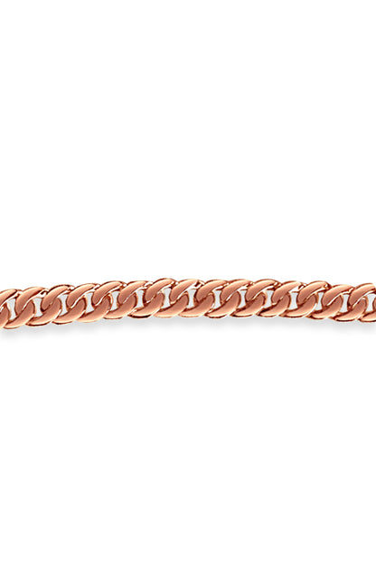 Curb Solid White/Yellow/Rose Gold Handmade Bracelet , 10mm, 6.5-10 Inch