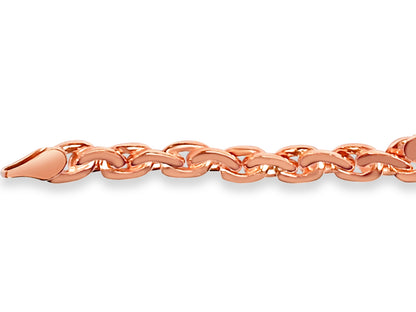 Infinity Solid White/Yellow/Rose Gold Handmade Bracelet , 7mm, 6.5-10 Inch