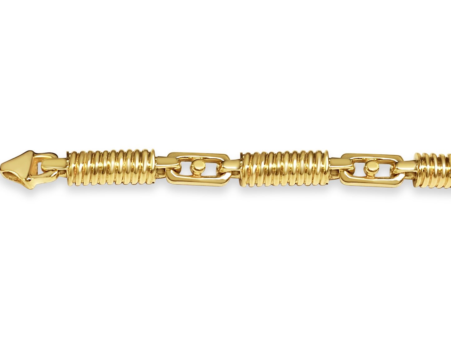 Spiral Tube Solid White/Yellow/Rose Gold Handmade Necklace , 8mm, 16-30 Inch