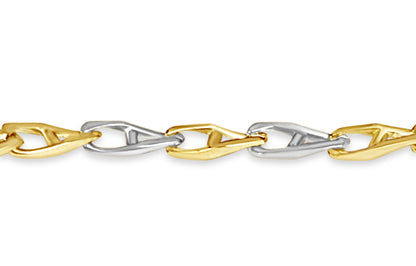 Anchor Mariner Solid White/Yellow/Rose Gold Handmade Bracelet , 4mm, 6.5-10 Inch