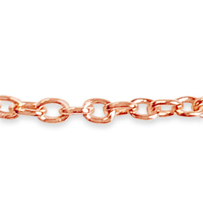 Fancy Rolo Solid White/Yellow/Rose Gold Handmade Bracelet , 6mm, 6.5-10 Inch