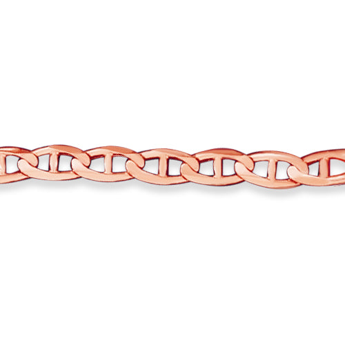 Anchor Mariner Solid White/Yellow/Rose Gold Handmade Bracelet , 6mm, 6.5-10 Inch