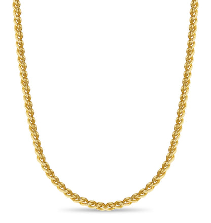 Curb Solid White/Yellow/Rose Gold Handmade Necklace , 8mm, 16-30 Inch