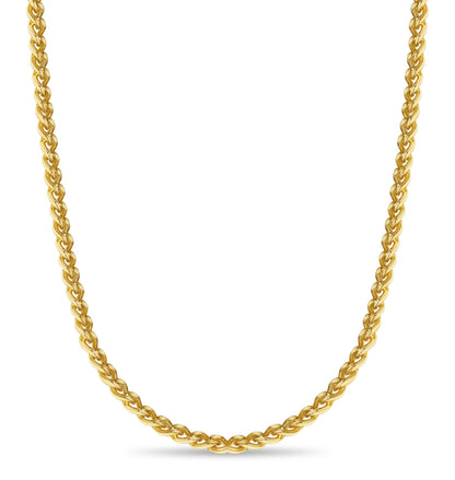 Curb Solid White/Yellow/Rose Gold Handmade Necklace , 8mm, 16-30 Inch